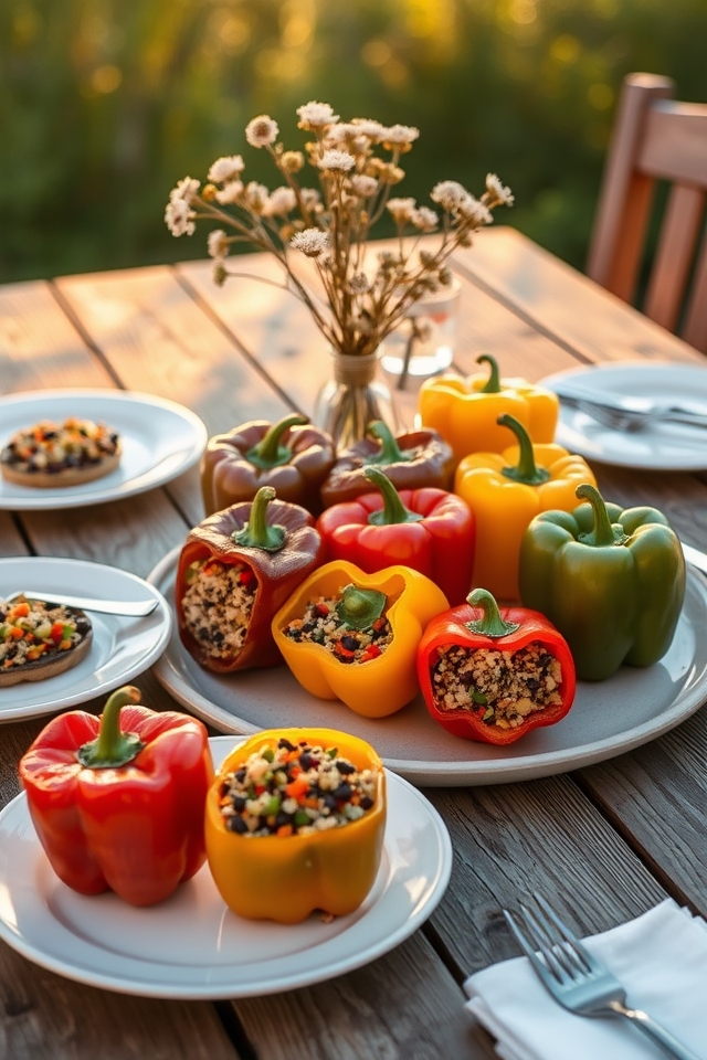 colorful stuffed bell peppers