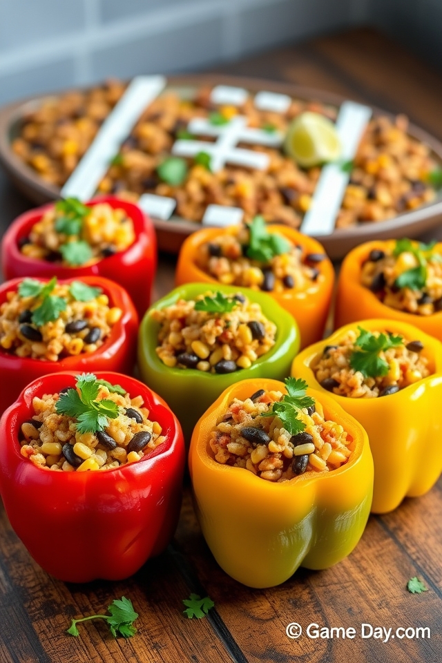 colorful stuffed pepper bites
