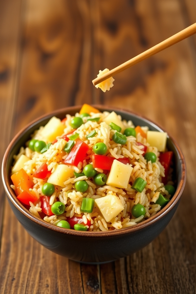 colorful sweet and sour rice