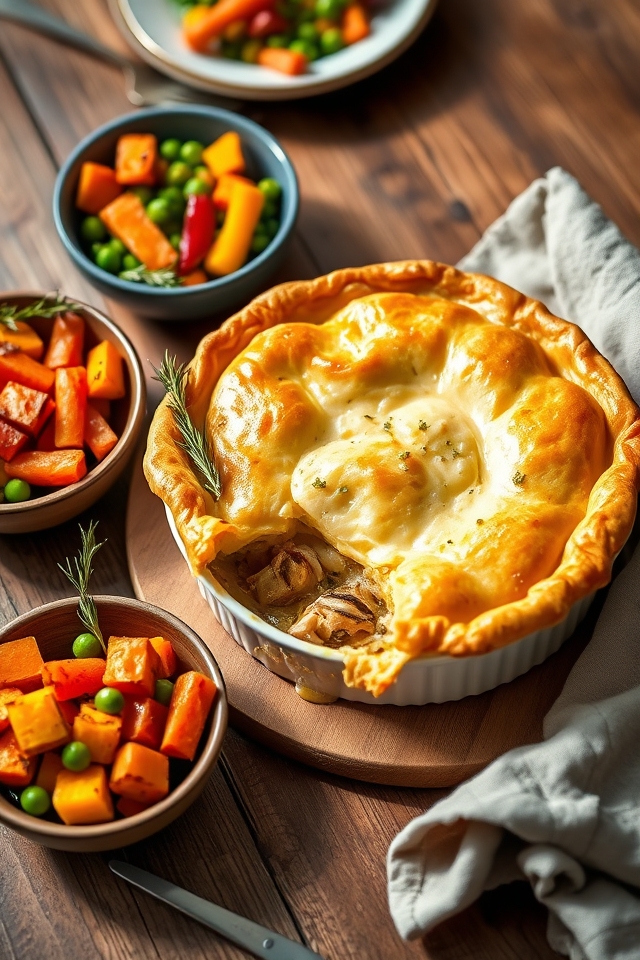 comforting chicken vegetable pot pie