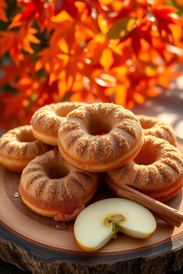 cozy autumn apple donuts
