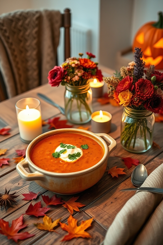 cozy autumn pumpkin chili