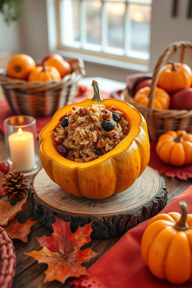 cozy autumn stuffed squash
