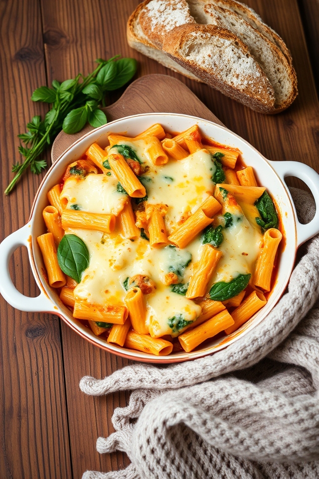 cozy baked ziti dish
