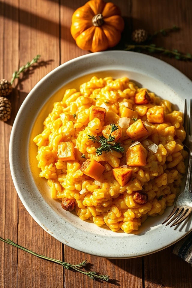 creamy acorn squash risotto