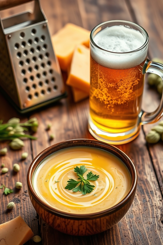 creamy cheese beer soup