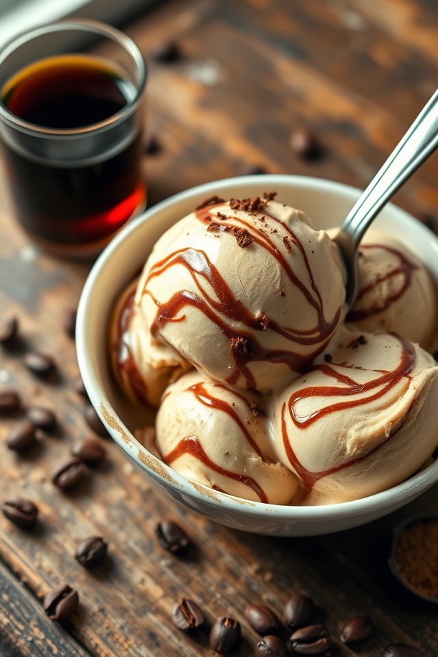 creamy coffee ice cream
