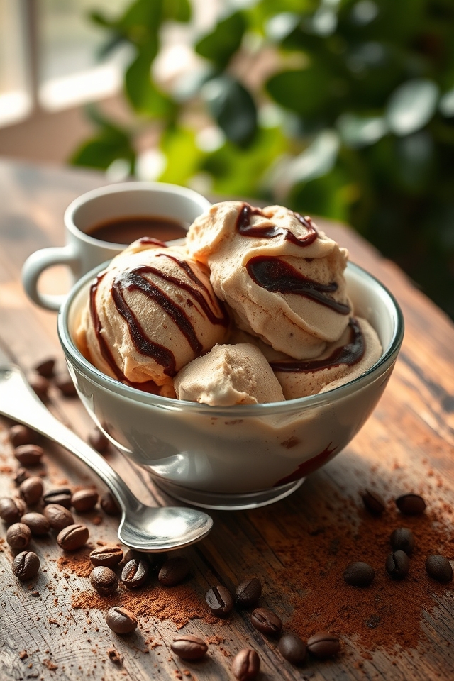 creamy coffee ice cream