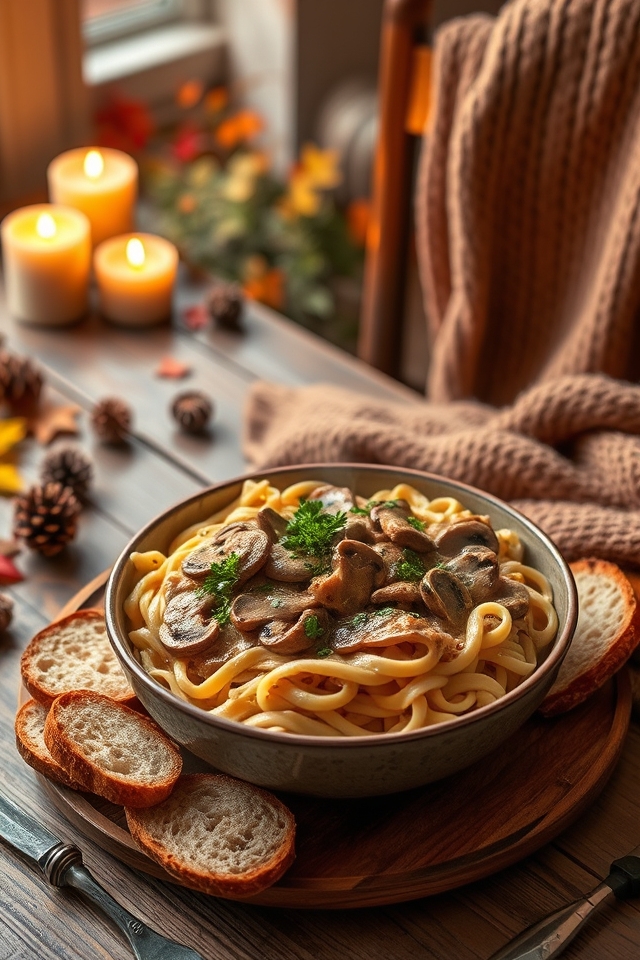 creamy mushroom savory dish