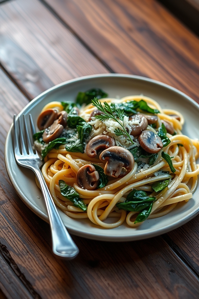 creamy pasta with mushrooms