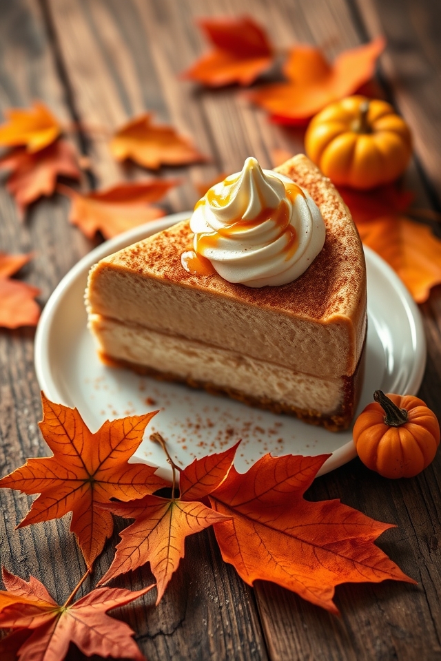 creamy pumpkin spice cheesecake