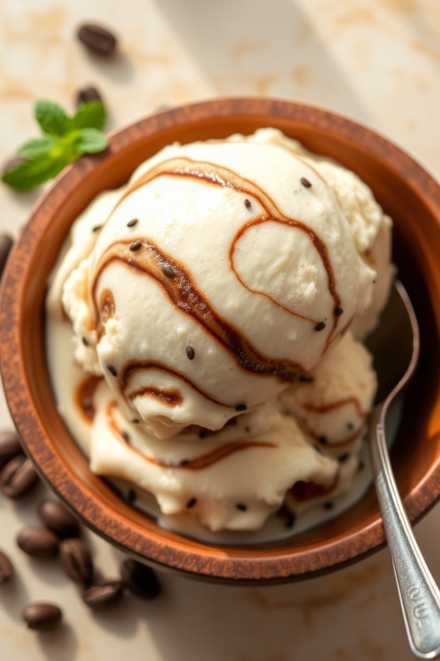 creamy vanilla coffee ice cream