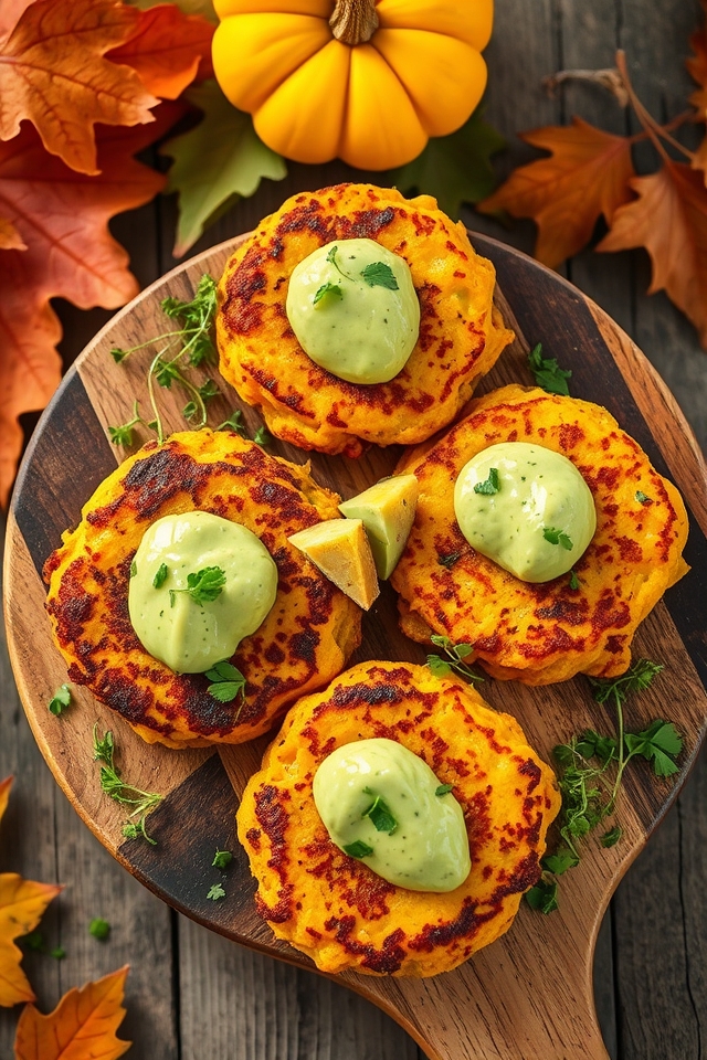 crispy acorn squash fritters