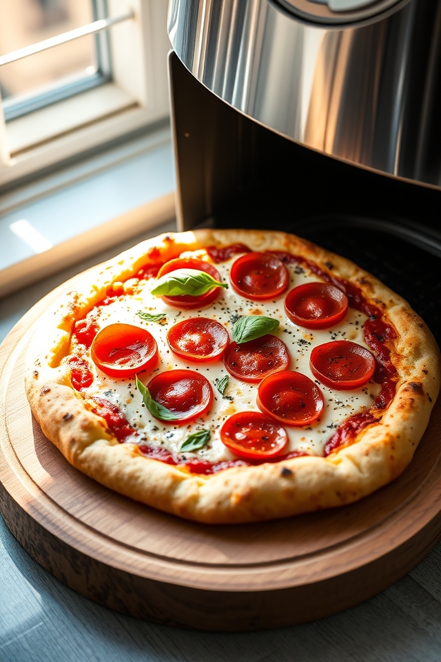 crispy air fryer pepperoni pizza