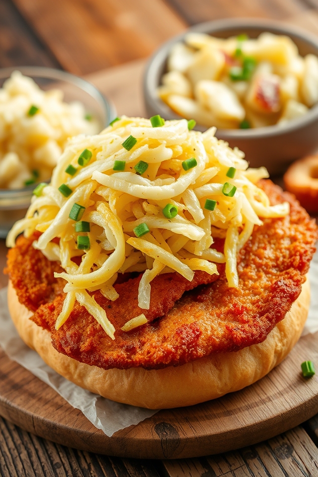 crispy schnitzel with sauerkraut