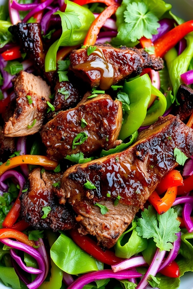 crispy smoked meat salad