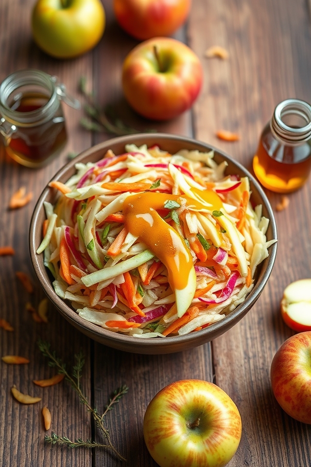 crunchy apple cabbage slaw