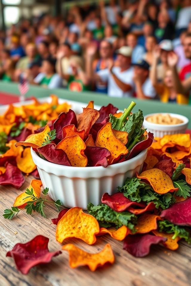 crunchy healthy veggie chips