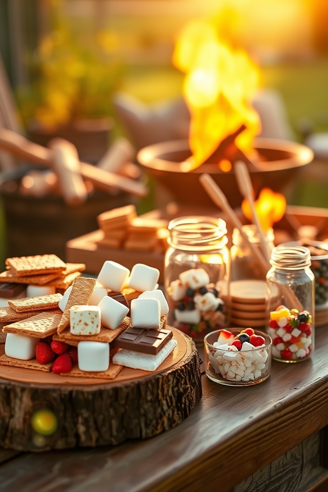 customizable s mores dessert station