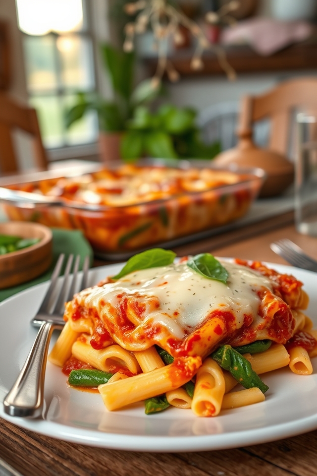 easy baked spinach ziti