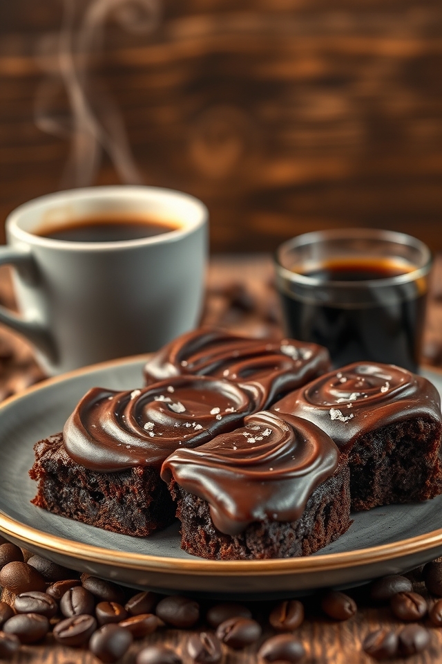 espresso infused fudgy brownies