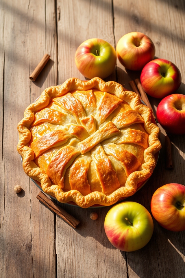 flaky crust spiced apples