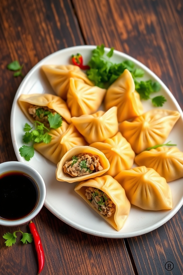 fluffy steamed savory buns