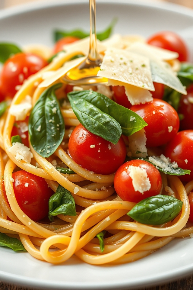 fresh tomato basil linguine