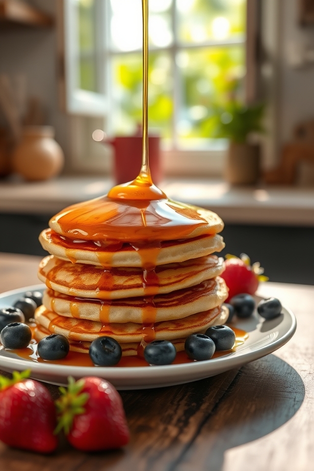 gluten free pancakes with syrup
