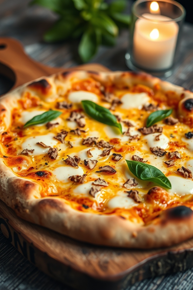 gourmet truffle cheese pizza
