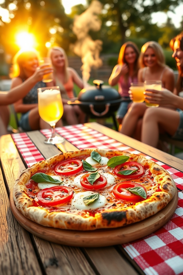 grilled margherita pizza delight