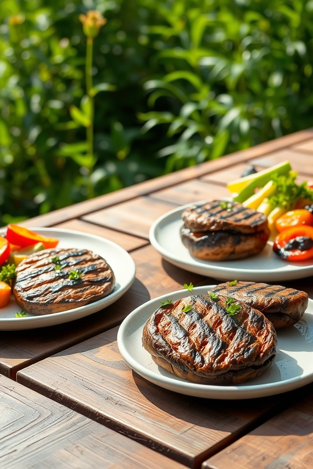 grilled marinated portobello mushrooms