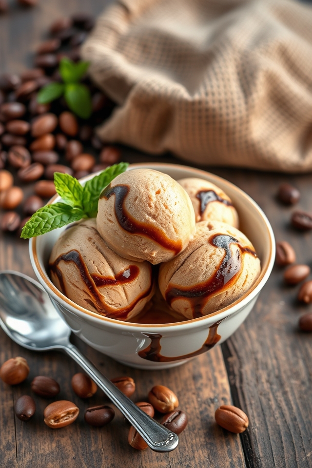 hazelnut coffee ice cream delight