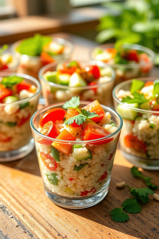 healthy quinoa salad cups