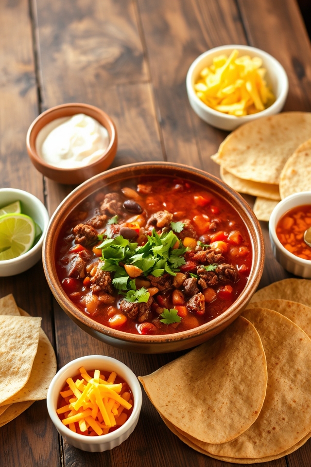 hearty beef and bean chili