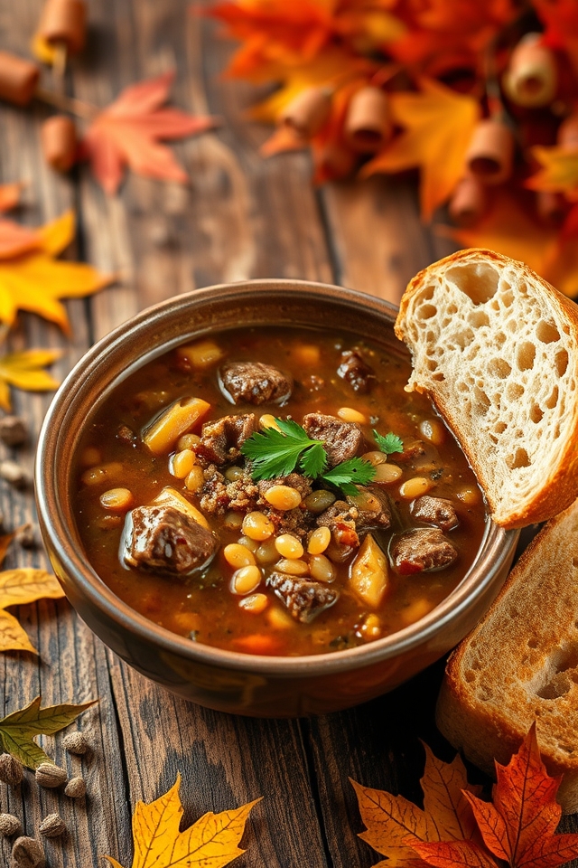 hearty beef barley soup
