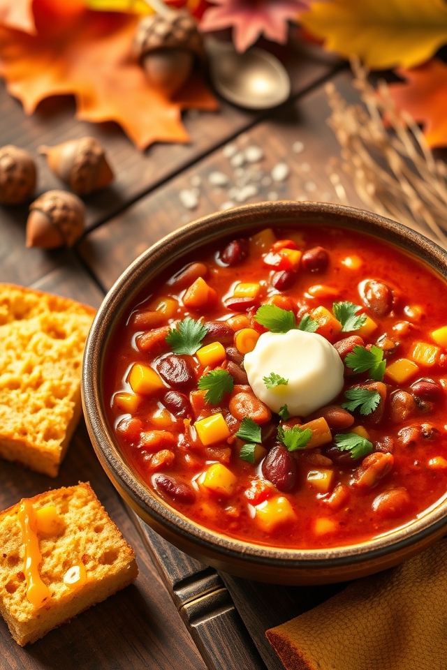 hearty flavorful vegetarian chili