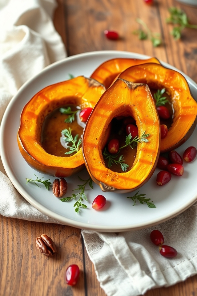 honey balsamic roasted acorn squash