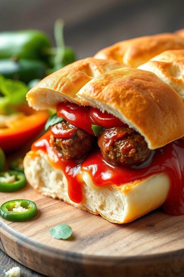 juicy meatballs with marinara