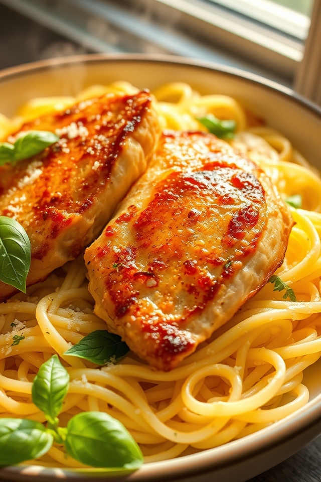 lemon basil chicken linguine