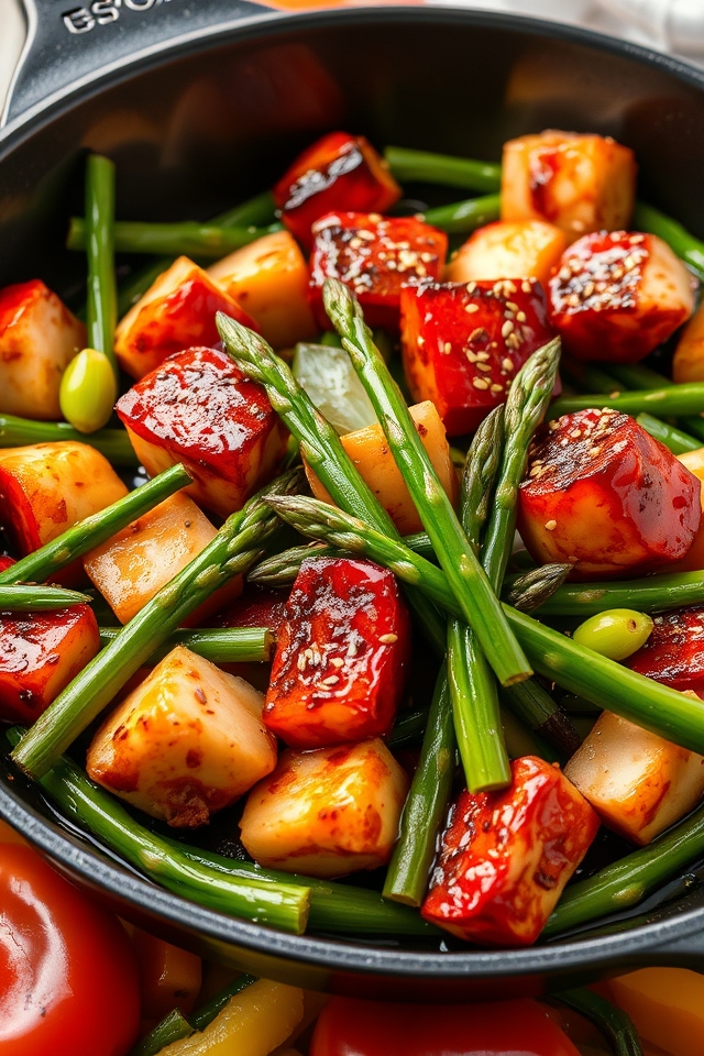 lobster asparagus stir fry delight