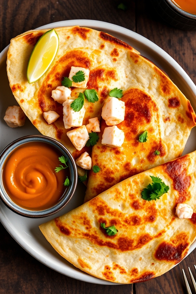 lobster quesadillas with chipotle