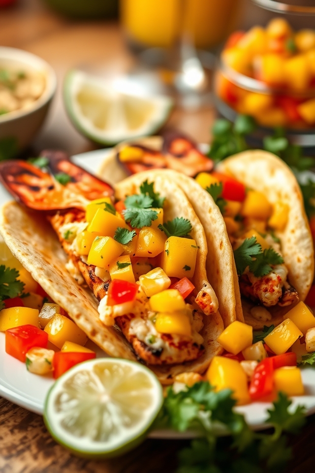 lobster tacos with mango salsa