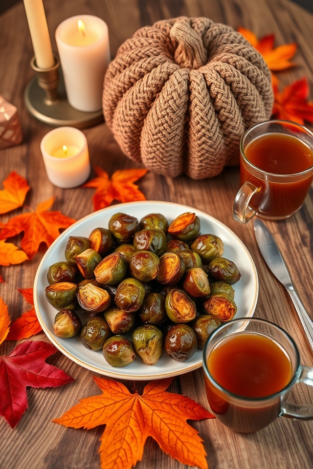 maple glazed brussels sprouts delight