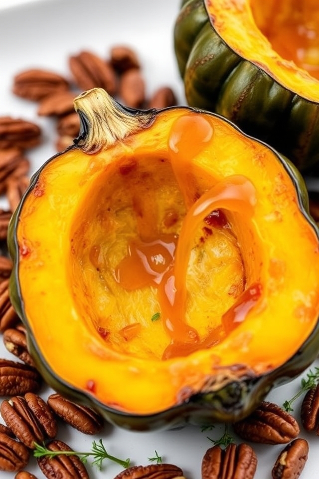 maple glazed roasted acorn squash