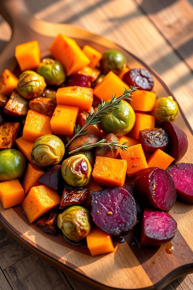 maple glazed roasted vegetables