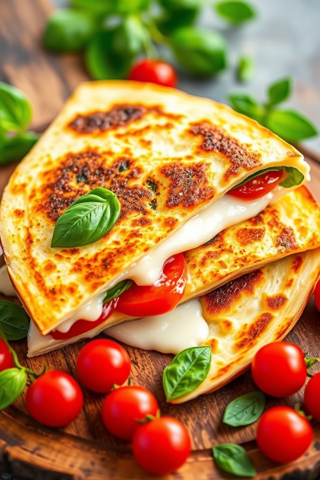 margherita flavors in quesadilla