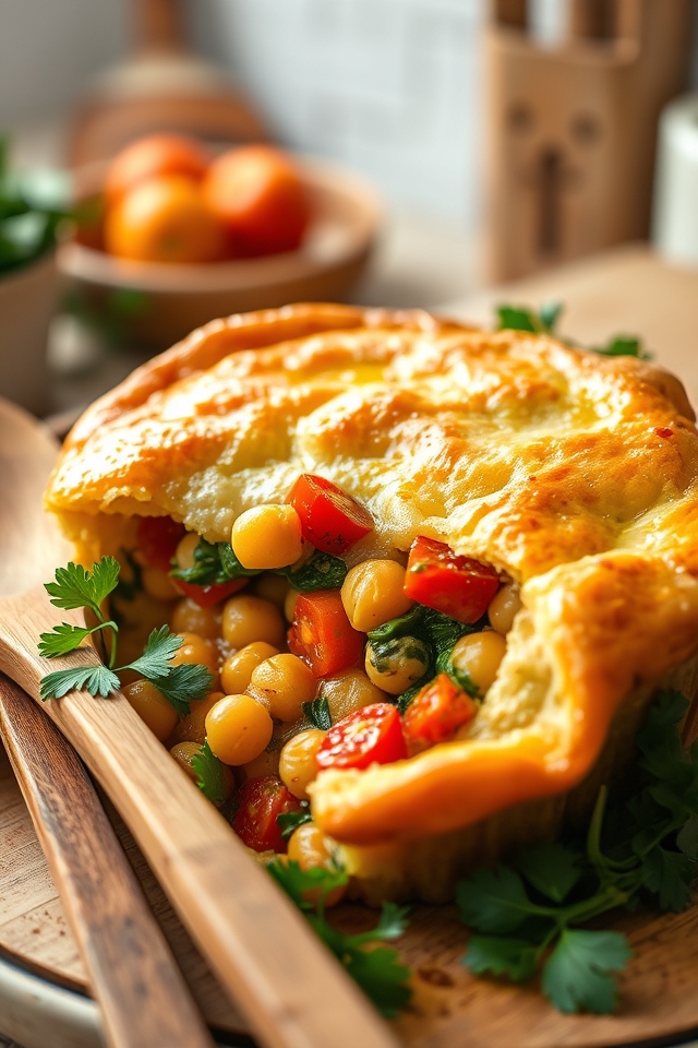mediterranean chickpea pot pie