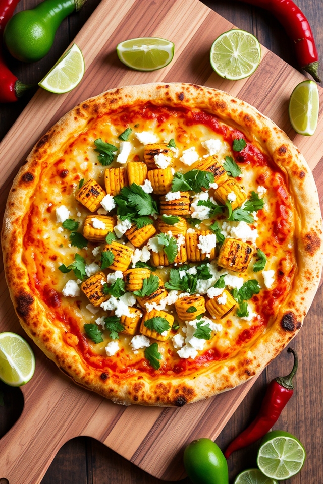 mexican street corn pizza
