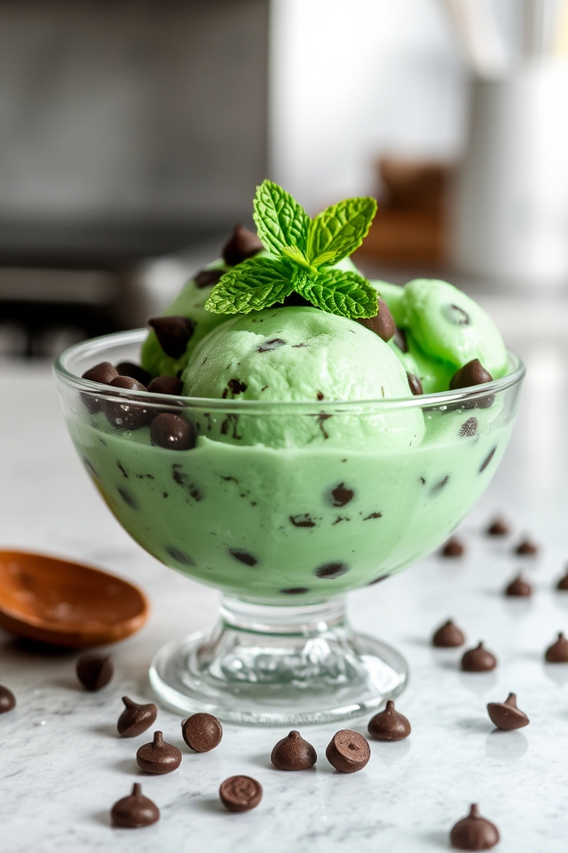 mint chocolate chip custard
